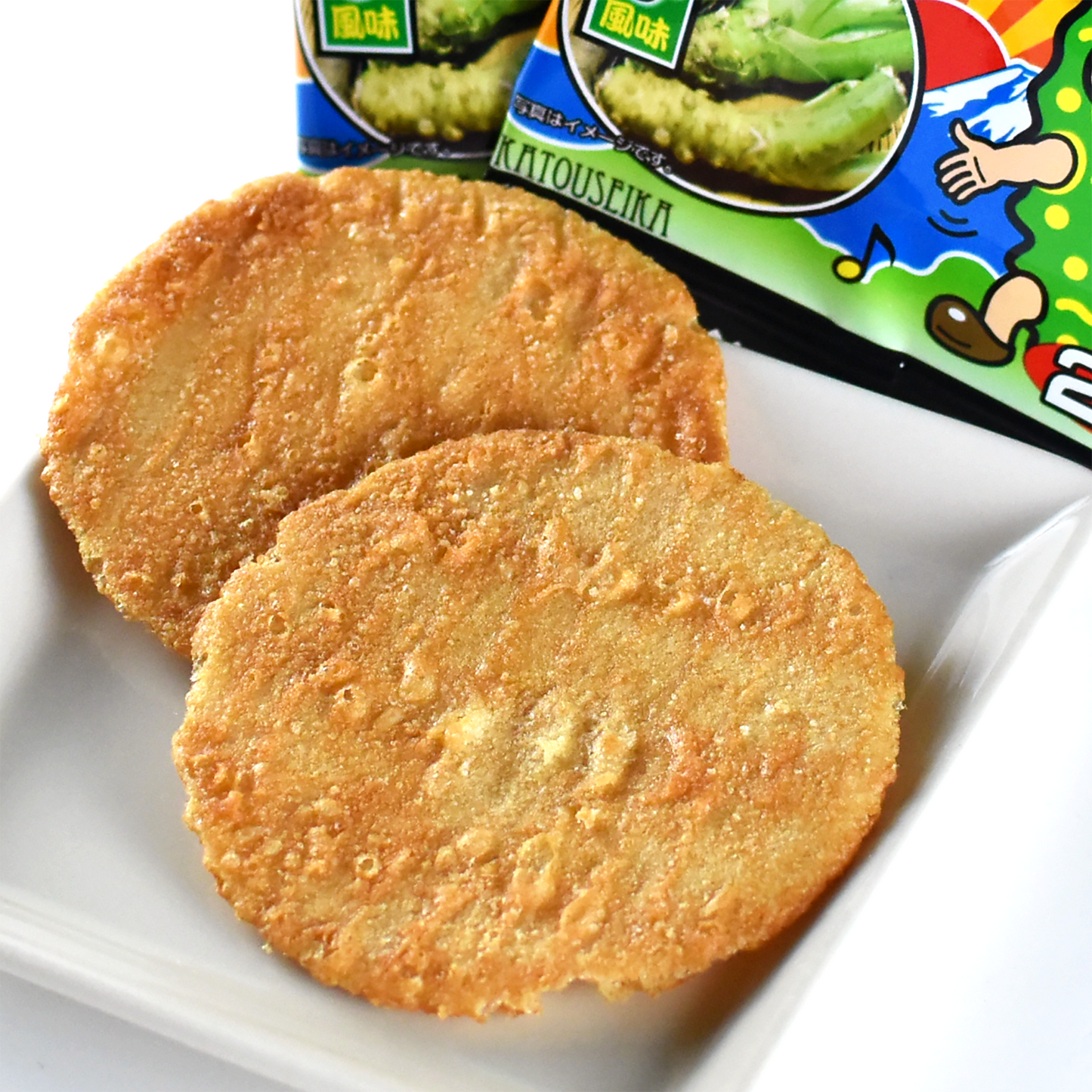 サイコロ ポテトスナック わさび風味 16枚(2枚×8)